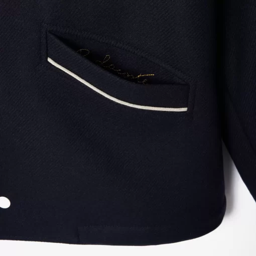 Lacoste Jackets & Coats-Premium Wool Varsity Badge Jacket