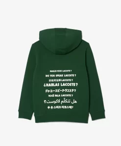 Lacoste Girl Clothing-Print Back Hoodie