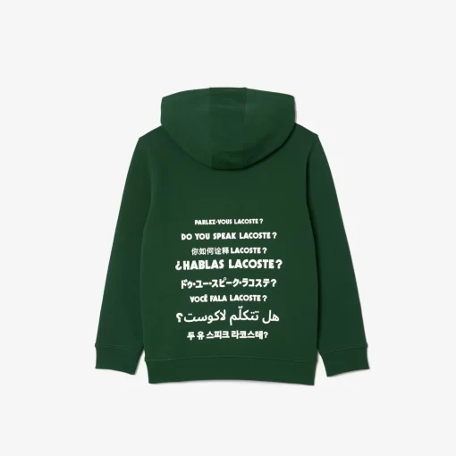 Lacoste Girl Clothing-Print Back Hoodie