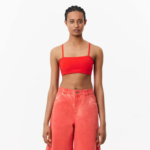 Lacoste Bras & Leggings-Print Strappy Bralette