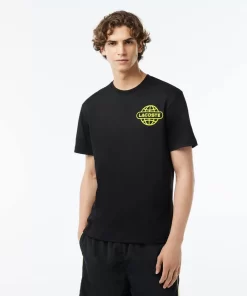 Lacoste T-Shirts-Printed Heavy Cotton Jersey T-Shirt