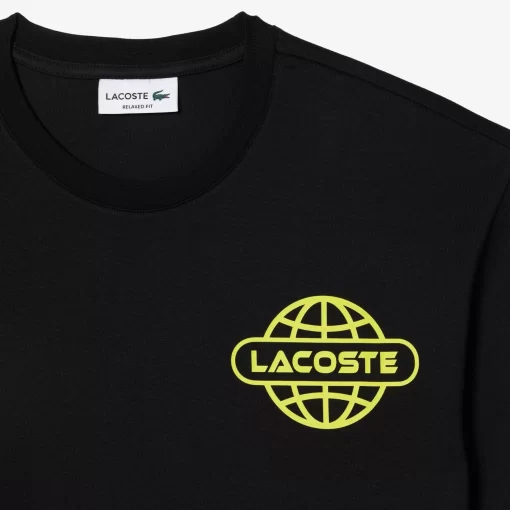 Lacoste T-Shirts-Printed Heavy Cotton Jersey T-Shirt