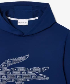 Lacoste Underwear & Lounge Wear-Printed Loungewear Hoodie