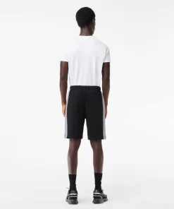 Lacoste Trousers & Shorts-Printed Unbrushed Fleece Colourblock Jogger Shorts