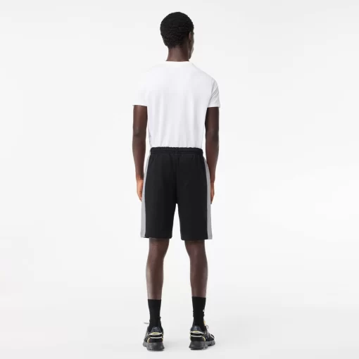 Lacoste Trousers & Shorts-Printed Unbrushed Fleece Colourblock Jogger Shorts