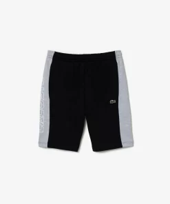 Lacoste Trousers & Shorts-Printed Unbrushed Fleece Colourblock Jogger Shorts