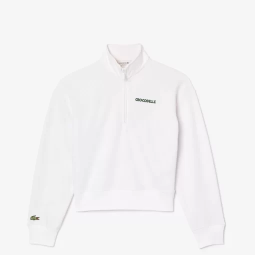 Lacoste Sweatshirts-Printed Zipped Fleece Sweatshirt