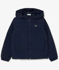 Lacoste Girl Clothing-Puffer Jacket With Name Tag