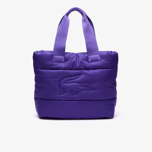 Lacoste Bags-Puffy Croc Quilted Tote