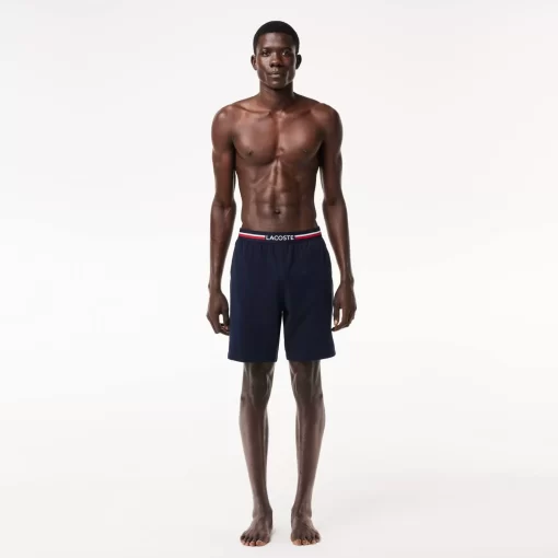 Lacoste Underwear & Lounge Wear-Pyjama Shorts With Three-Tone Waistband