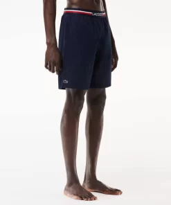 Lacoste Underwear & Lounge Wear-Pyjama Shorts With Three-Tone Waistband