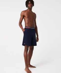 Lacoste Underwear & Lounge Wear-Pyjama Shorts With Three-Tone Waistband