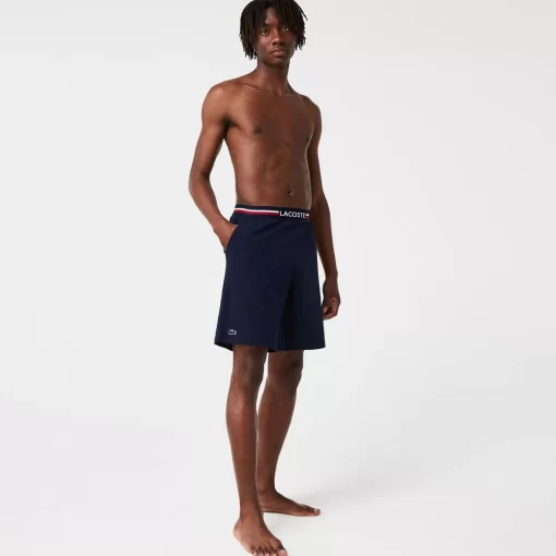 Lacoste Underwear & Lounge Wear-Pyjama Shorts With Three-Tone Waistband