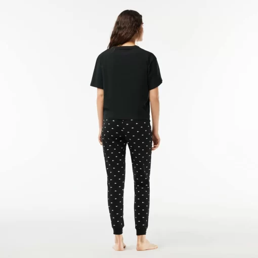 Lacoste Underwear & Loungewear-Pyjamas Set With Croc Pants