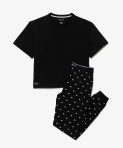 Lacoste Underwear & Loungewear-Pyjamas Set With Croc Pants