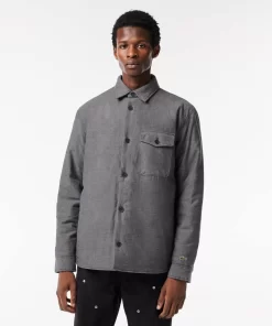 Lacoste Shirts-Quilted Large Croc Overshirt