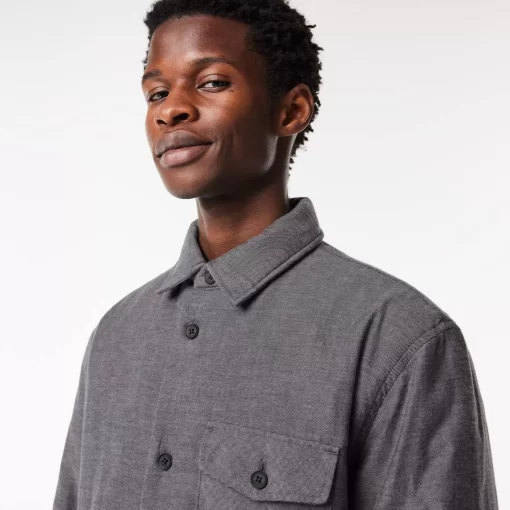 Lacoste Shirts-Quilted Large Croc Overshirt