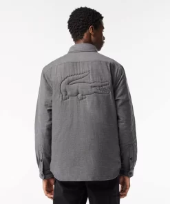 Lacoste Shirts-Quilted Large Croc Overshirt