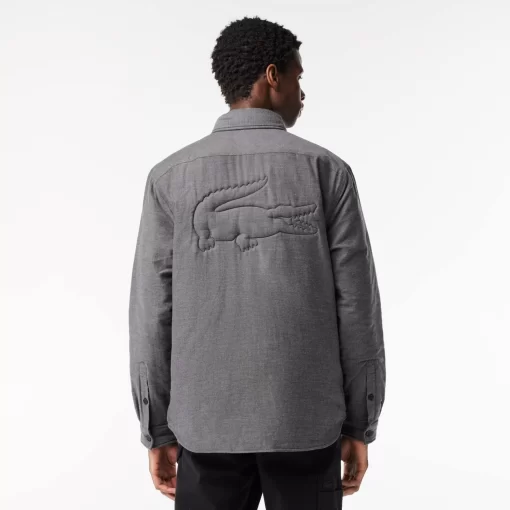 Lacoste Shirts-Quilted Large Croc Overshirt