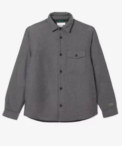 Lacoste Shirts-Quilted Large Croc Overshirt