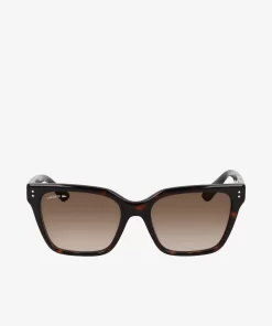 Lacoste Sunglasses-Rectangle Acetate Croco Skin Sunglasses