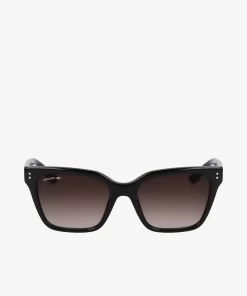 Lacoste Sunglasses-Rectangle Acetate Croco Skin Sunglasses