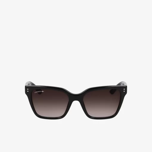 Lacoste Sunglasses-Rectangle Acetate Croco Skin Sunglasses