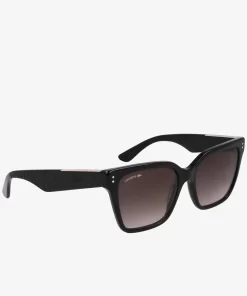 Lacoste Sunglasses-Rectangle Acetate Croco Skin Sunglasses