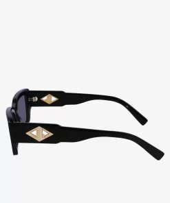 Lacoste Sunglasses-Rectangle Acetate Monogram Sunglasses