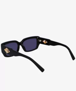 Lacoste Sunglasses-Rectangle Acetate Monogram Sunglasses