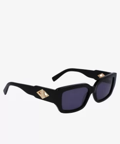 Lacoste Sunglasses-Rectangle Acetate Monogram Sunglasses