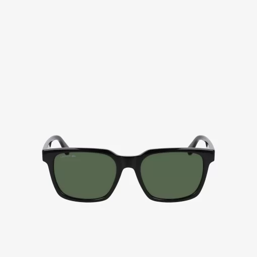 Lacoste Sunglasses-Rectangle Rubbery Stripes Sunglasses