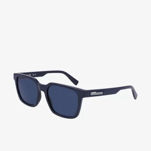 Lacoste Sunglasses-Rectangle Rubbery Stripes Sunglasses