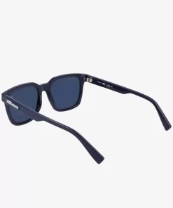 Lacoste Sunglasses-Rectangle Rubbery Stripes Sunglasses