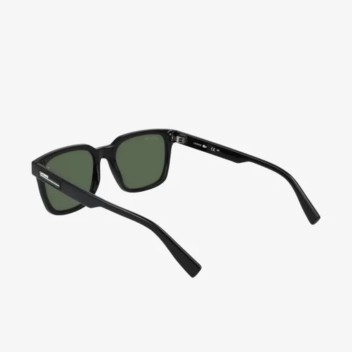 Lacoste Sunglasses-Rectangle Rubbery Stripes Sunglasses