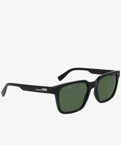 Lacoste Sunglasses-Rectangle Rubbery Stripes Sunglasses