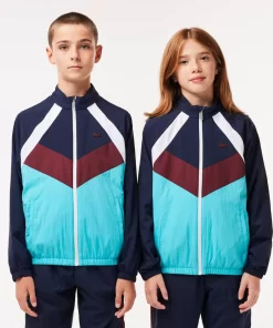 Lacoste Girl Clothing-Recycled Fiber Colourblock Zipped Jacket