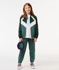 Lacoste Girl Clothing-Recycled Fiber Colourblock Zipped Jacket