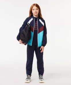 Lacoste Girl Clothing-Recycled Fiber Colourblock Zipped Jacket