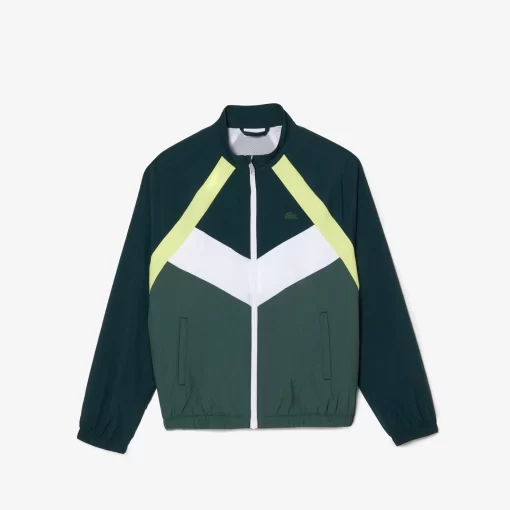 Lacoste Girl Clothing-Recycled Fiber Colourblock Zipped Jacket