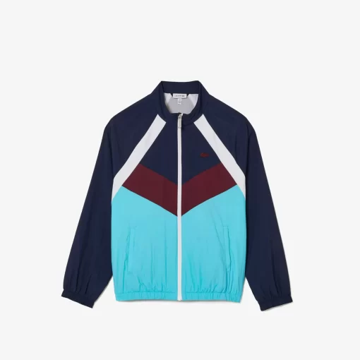 Lacoste Girl Clothing-Recycled Fiber Colourblock Zipped Jacket