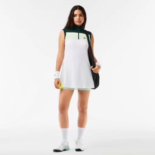 Lacoste Tennis-Recycled Fiber Tennis Dress With Integrated Shorts