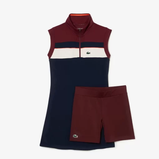 Lacoste Tennis-Recycled Fiber Tennis Dress With Integrated Shorts