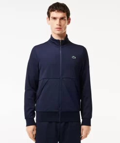 Lacoste Tennis-Recycled Fiber Zipped Sport Sweatshirt