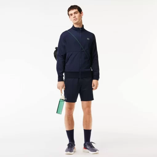 Lacoste Tennis-Recycled Fiber Zipped Sport Sweatshirt