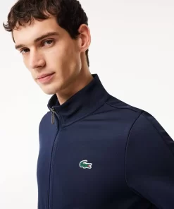 Lacoste Tennis-Recycled Fiber Zipped Sport Sweatshirt