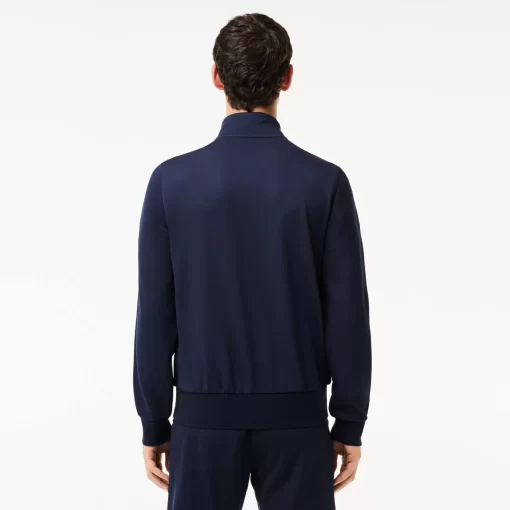 Lacoste Tennis-Recycled Fiber Zipped Sport Sweatshirt