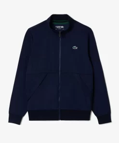 Lacoste Tennis-Recycled Fiber Zipped Sport Sweatshirt