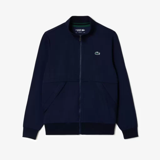 Lacoste Tennis-Recycled Fiber Zipped Sport Sweatshirt