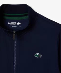 Lacoste Tennis-Recycled Fiber Zipped Sport Sweatshirt